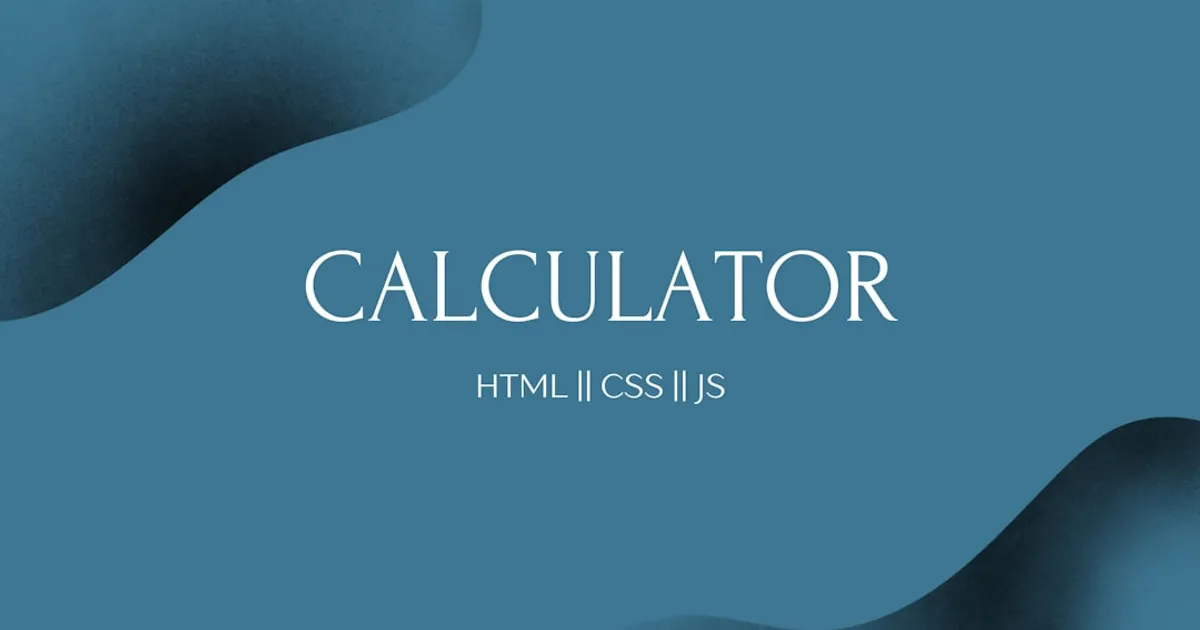 a blue background with the words calculator on it