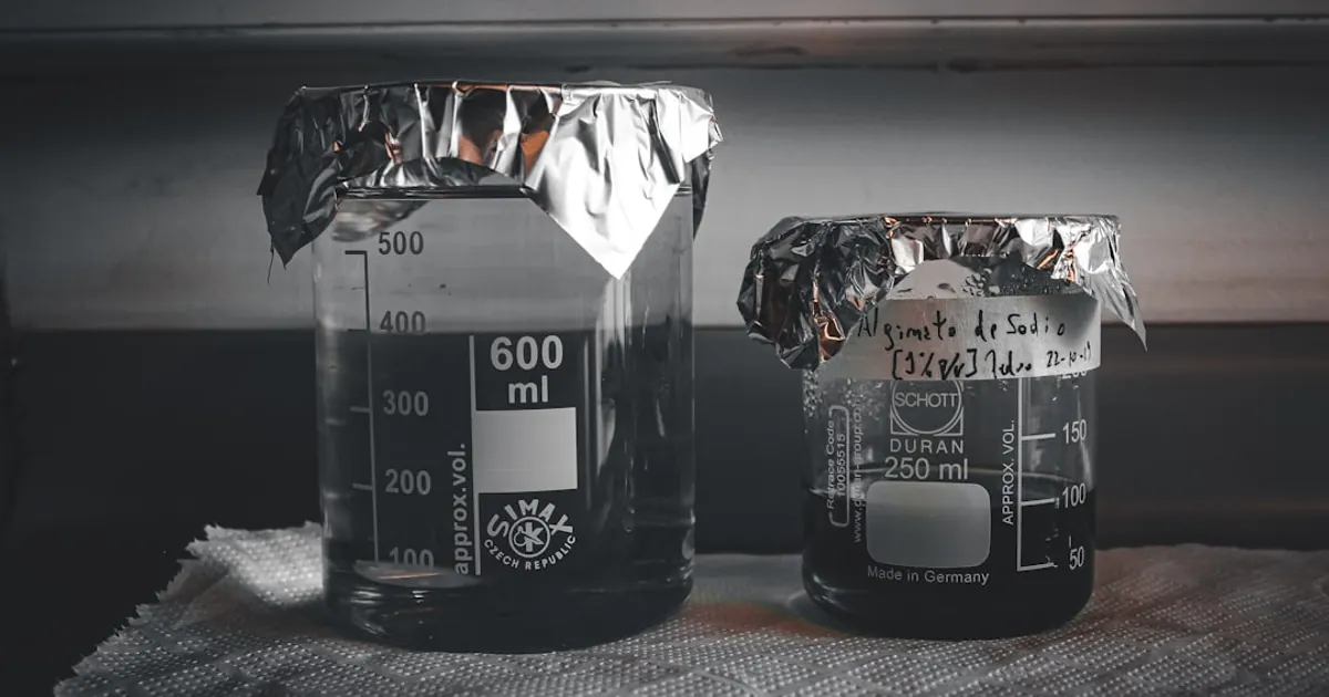 a couple of jars filled with liquid sitting on top of a table