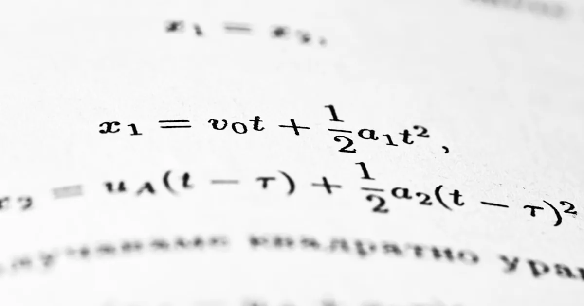 Mathematical equations are written on a white page.